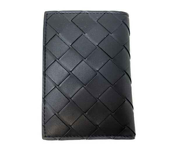 BOTTEGA VENETA ボッテガヴェネタ イントレチャート カードケース 中古  P01469934M 名刺入れ ブラック 黒 編み込み メンズ ブランド