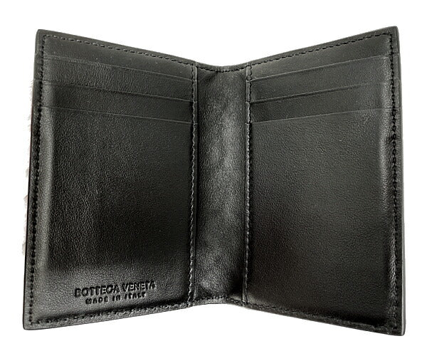 BOTTEGA VENETA ボッテガヴェネタ イントレチャート カードケース 中古  P01469934M 名刺入れ ブラック 黒 編み込み メンズ ブランド