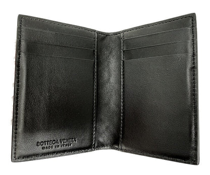 BOTTEGA VENETA ボッテガヴェネタ イントレチャート カードケース 中古  P01469934M 名刺入れ ブラック 黒 編み込み メンズ ブランド