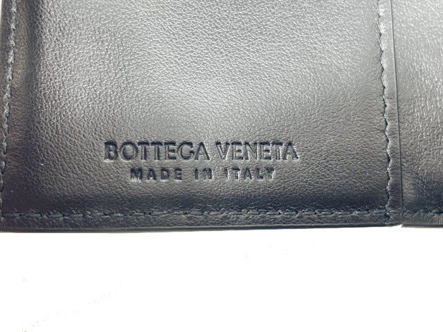 BOTTEGA VENETA ボッテガヴェネタ イントレチャート カードケース 中古  P01469934M 名刺入れ ブラック 黒 編み込み メンズ ブランド