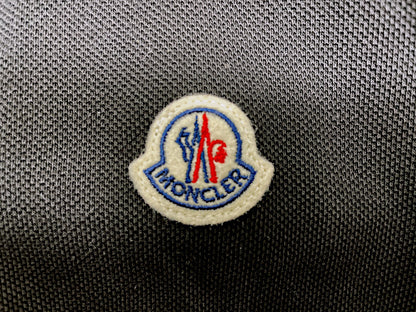 MONCLER モンクレール コットン 長袖 ポロシャツ Mサイズ 中古  ブラック 黒 メンズ ブランド カジュアル おしゃれ