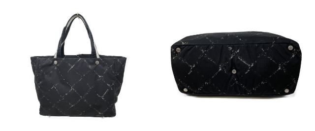 CHANEL 旧 トラベルライン トート バッグ MM 中古  シャネル 鞄 ハンド ブランド おしゃれ ナイロン 通勤 A4