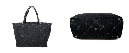 CHANEL 旧 トラベルライン トート バッグ MM 中古  シャネル 鞄 ハンド ブランド おしゃれ ナイロン 通勤 A4