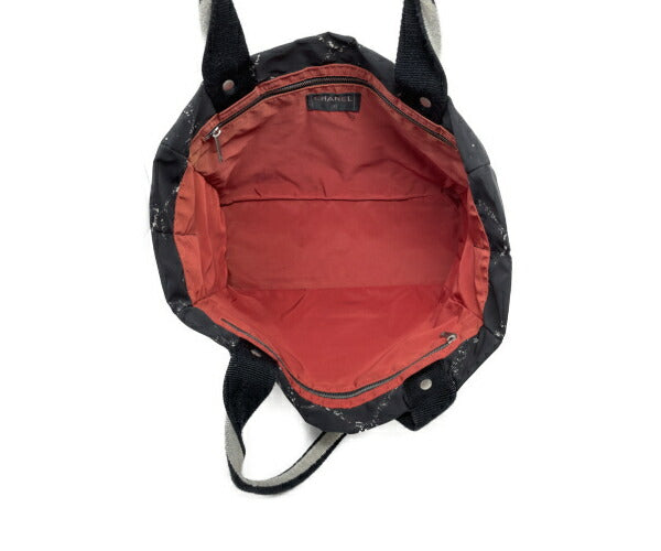 CHANEL 旧 トラベルライン トート バッグ MM 中古  シャネル 鞄 ハンド ブランド おしゃれ ナイロン 通勤 A4
