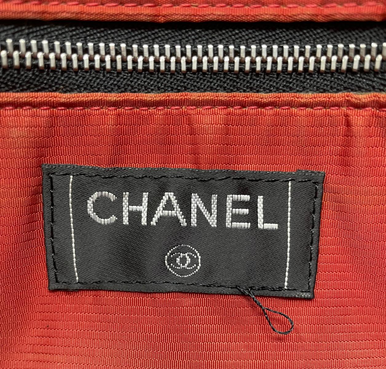 CHANEL 旧 トラベルライン トート バッグ MM 中古  シャネル 鞄 ハンド ブランド おしゃれ ナイロン 通勤 A4