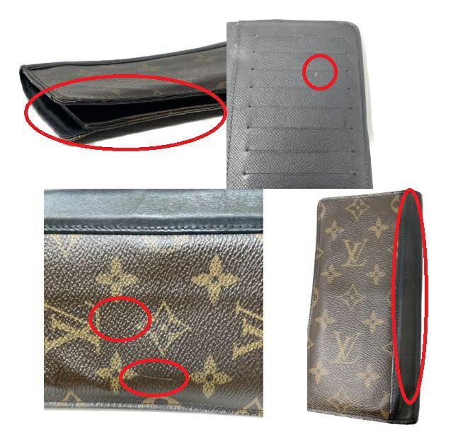 LOUIS VUITTON モノグラム マカサー ポルトフォイユタノン 中古  ルイヴィトン M93800 2つ折り 長財布 ブランド おしゃれ 小銭入