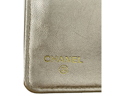 CHANEL マトラッセ カンボンライン 二つ折り 長財布 中古  シャネル A31509 ココマーク レザー 本革 ブランド おしゃれ