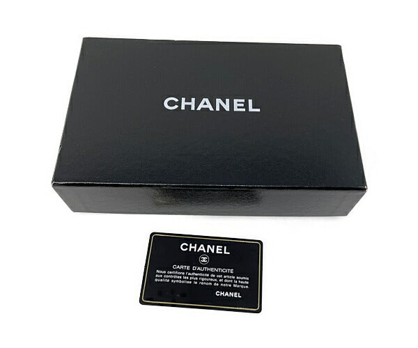CHANEL マトラッセ カンボンライン 二つ折り 長財布 中古  シャネル A31509 ココマーク レザー 本革 ブランド おしゃれ