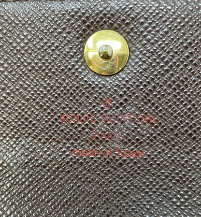 ルイヴィトン ダミエ ポルトフォイユ アレクサンドラ ３つ折り 財布 中古  LOUIS VUITTON ブランド コンパクト 小さめ ミニ おしゃれ