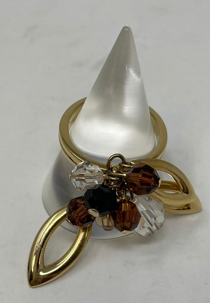 SWAROVSKI フラワー リング 14号 中古  スワロフスキー 指輪 花 ジュエリー アクセサリー レディース