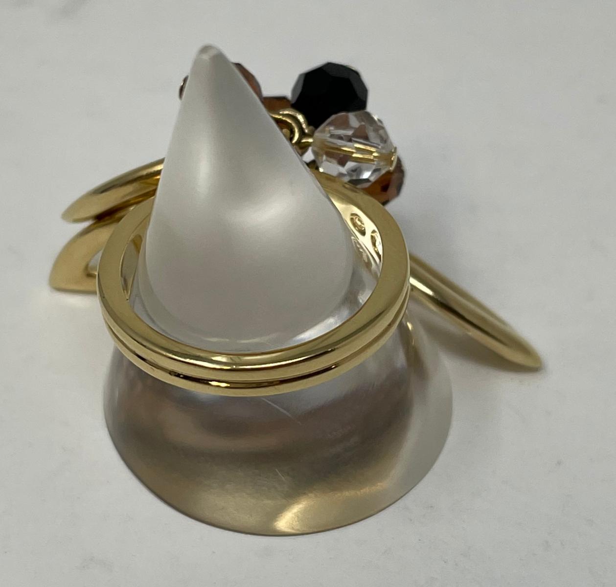 SWAROVSKI フラワー リング 14号 中古  スワロフスキー 指輪 花 ジュエリー アクセサリー レディース