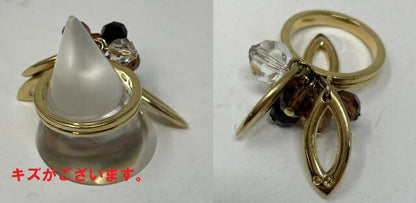 SWAROVSKI フラワー リング 14号 中古  スワロフスキー 指輪 花 ジュエリー アクセサリー レディース