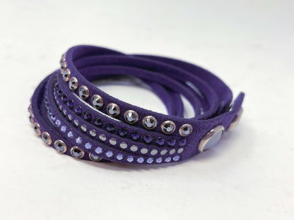 SWAROVSKI スワロフスキー スレイク デラックス ブレスレット 中古 アクセサリー ジュエリー レディース 腕輪 パープル 紫 おしゃれ
