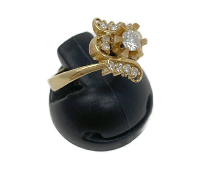 K18 YG ダイヤモンド 0.17ct 0.162ct リング 8号 中古  指輪 18金 イエローゴールド アクセサリー ジュエリー