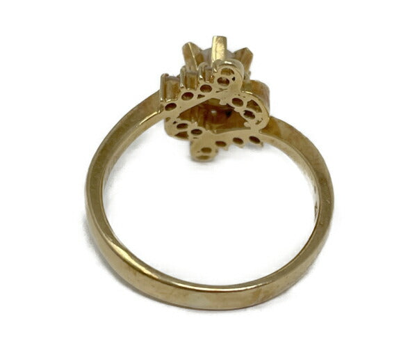 K18 YG ダイヤモンド 0.17ct 0.162ct リング 8号 中古  指輪 18金 イエローゴールド アクセサリー ジュエリー