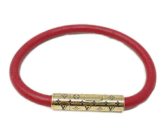 LOUIS VUITTON ルイヴィトン ブラスレ LV コンフィデンシャル 中古  レッド 赤 ブレスレット レディース ブランド アクセサリー