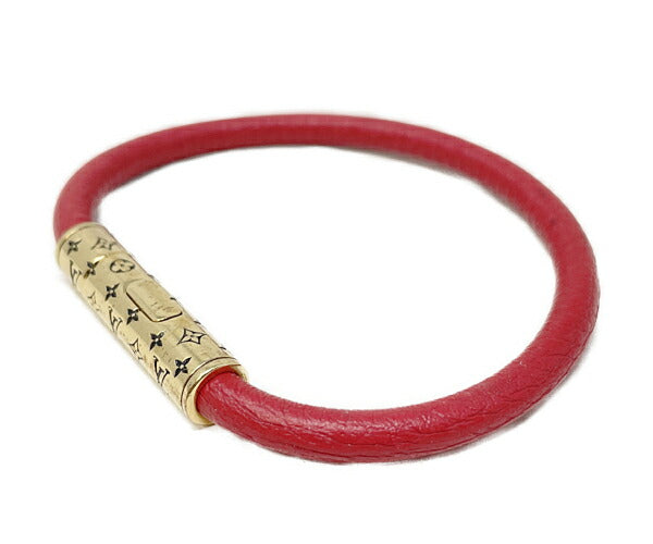 LOUIS VUITTON ルイヴィトン ブラスレ LV コンフィデンシャル 中古  レッド 赤 ブレスレット レディース ブランド アクセサリー