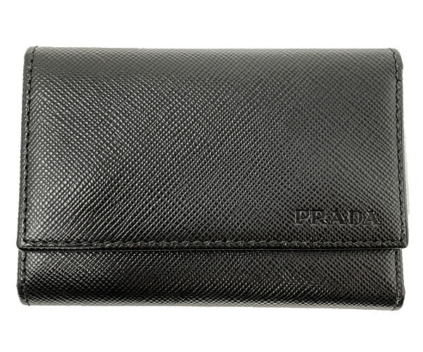 PRADA プラダ 6連 キーケース 中古  ブラック 黒 レザー シンプル ブランド