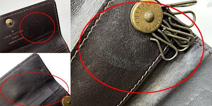 LOUIS VUITTON ルイヴィトン ユタ ミュルティクレ6 M95539 中古  CT0079 6連 キーケース ブラウン 茶 メンズ