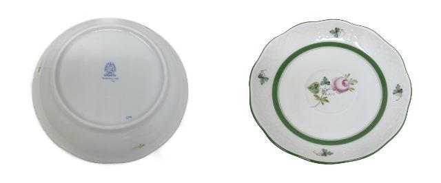 未使用品 HEREND ウィーンのバラ カップ&ソーサー 2客 中古  ヘレンド 洋食器 ブランド ティー 紅茶 花 フラワー おしゃれ