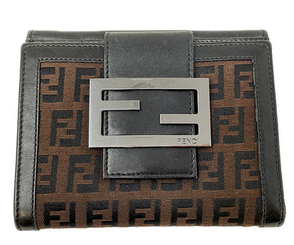 FENDI フェンディ ズッキーノ Wホック財布 中古  2414ｰ8M0035ｰ038 ウォレット ブランド ブラウン レディース