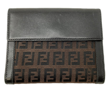 FENDI フェンディ ズッキーノ Wホック財布 中古  2414ｰ8M0035ｰ038 ウォレット ブランド ブラウン レディース