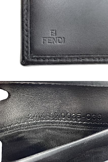 FENDI フェンディ ズッキーノ Wホック財布 中古  2414ｰ8M0035ｰ038 ウォレット ブランド ブラウン レディース