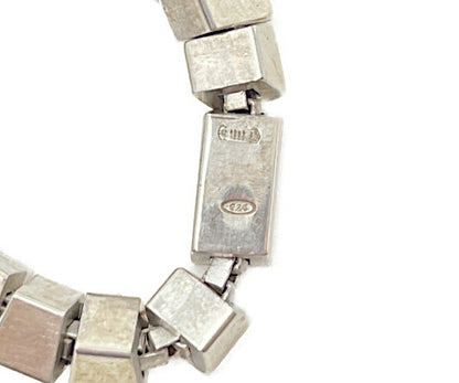 GUCCI グッチ シルバー925 ブロック リング 15号 中古  ☆1897AR アクセサリー ジュエリー 指輪 メンズ 銀 ブランド