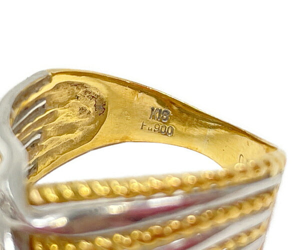 Pt900 K18 メレダイヤ 0.02ct リング 12号 中古  アクセサリー ジュエリー 指輪 18金 プラチナ ゴールド 白金