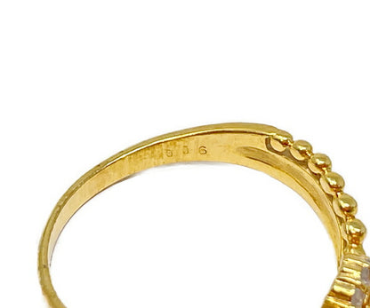 K18 ダイヤ 0.06ct 赤石 0.20ct リング 12号 中古  アクセサリー ジュエリー レディース 指輪 ダイヤモンド