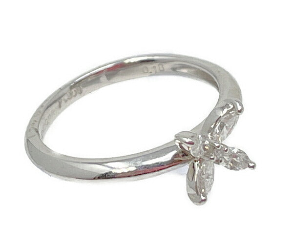 VENDOME AOYAMA ヴァンドーム青山 Pt900 ダイヤ 0.13ct リング 7号 中古  アクセサリー ジュエリー レディース フラワー 花 プラチナ 指輪