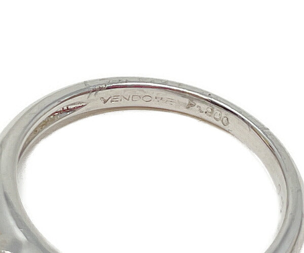 VENDOME AOYAMA ヴァンドーム青山 Pt900 ダイヤ 0.13ct リング 7号 中古  アクセサリー ジュエリー レディース フラワー 花 プラチナ 指輪