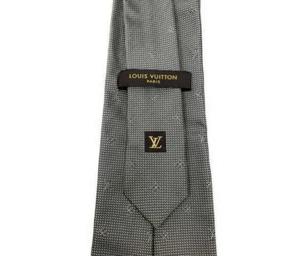 LOUIS VUITTON モノグラム小紋　シルクネクタイ 中古  ルイヴィトン グレー ビジネス LV