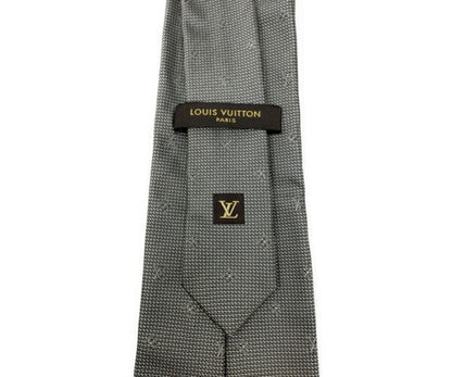 LOUIS VUITTON モノグラム小紋　シルクネクタイ 中古  ルイヴィトン グレー ビジネス LV