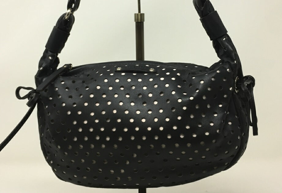 Kate spade パンチングレザー ミニトート ハンドバッグ 中古  ケイトスペード ブラック