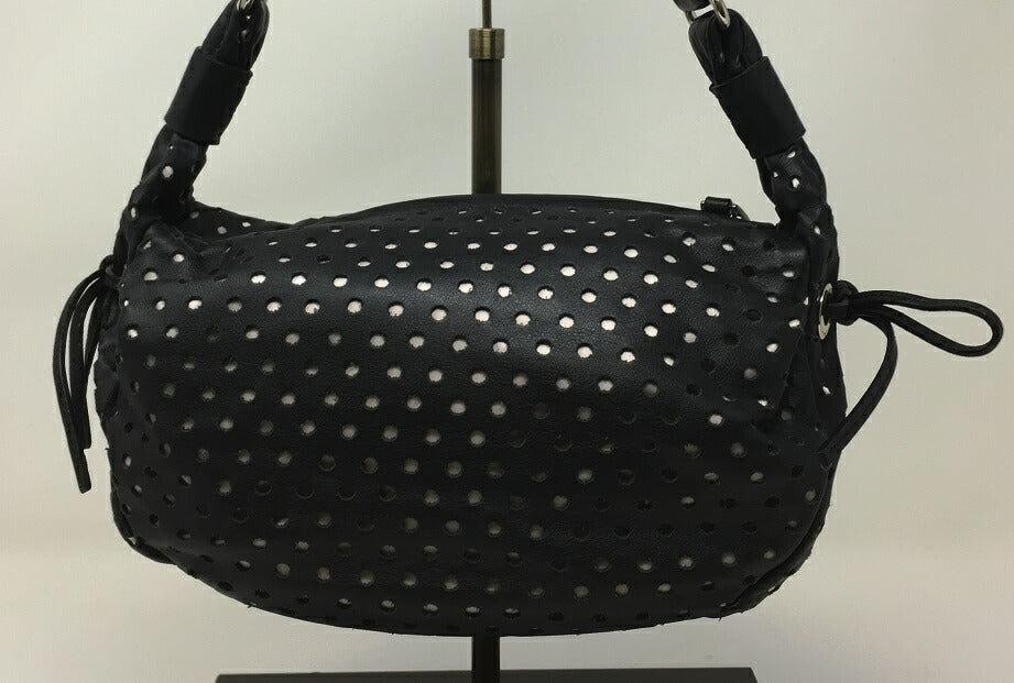 Kate spade パンチングレザー ミニトート ハンドバッグ 中古  ケイトスペード ブラック