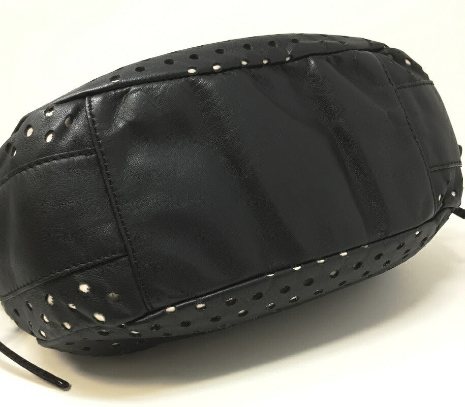Kate spade パンチングレザー ミニトート ハンドバッグ 中古  ケイトスペード ブラック