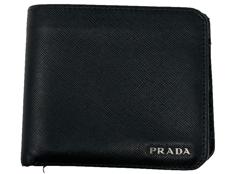 PRADA サフィアノ 二つ折り財布 中古  プラダ レザー ブランド コンパクト財布