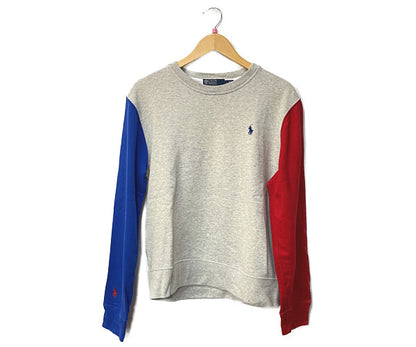 POLO RALPH LAUREN BEAMS ポロラルフローレン ビームス スウェット Mサイズ 中古  コラボ メンズ トレーナー グレー ブルー レッド ホワイト