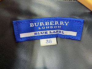 BURBERRY BLUE LABEL バーバリーブルーレーベル ウール混 ハイネック ワンピース 38 中古  グレンチェック グレー Mサイズ レディース ブランド