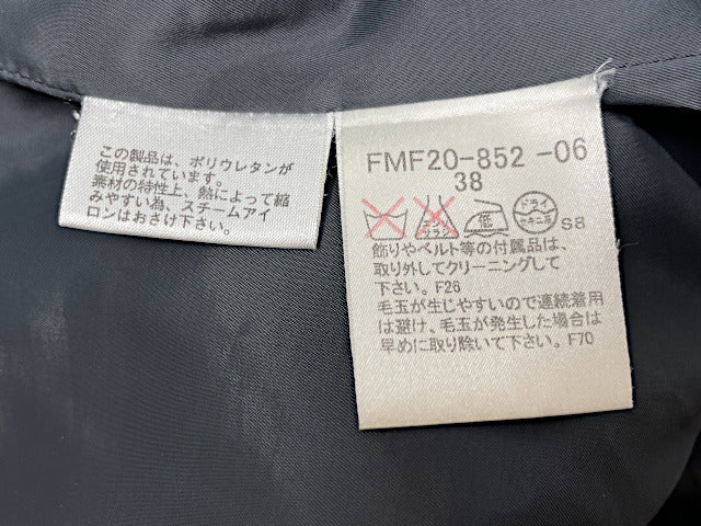 BURBERRY BLUE LABEL バーバリーブルーレーベル ウール混 ハイネック ワンピース 38 中古  グレンチェック グレー Mサイズ レディース ブランド