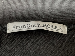 FranCisT_MOR.K.S. フランシストモークス スパンコール ジップアップ パーカー 1 中古  ブラック 黒 メンズ Sサイズ ベロア ラインストーン おしゃれ