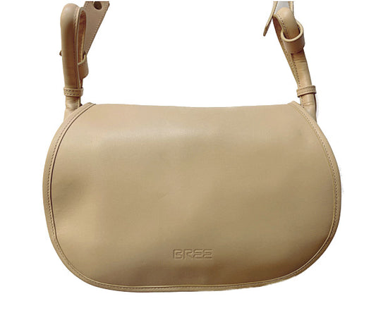 BREE ブリー レザー ショルダーバッグ 中古  ヌメ革 ベージュ 本革 レディース 鞄 おしゃれ