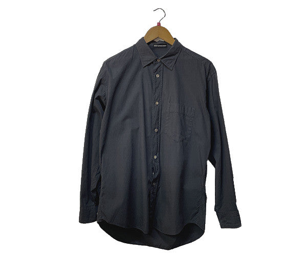 ISSEY MIYAKE MEN イッセイミヤケ メン コットン シャツ 3 中古  長袖 ブラック 黒 メンズ 無地 Lサイズ モード