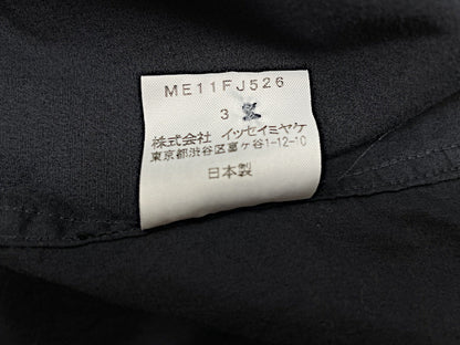 ISSEY MIYAKE MEN イッセイミヤケ メン コットン シャツ 3 中古  長袖 ブラック 黒 メンズ 無地 Lサイズ モード