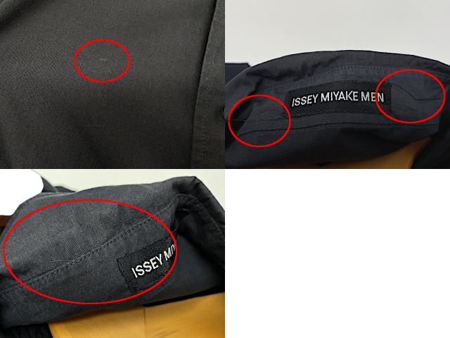 ISSEY MIYAKE MEN イッセイミヤケ メン コットン シャツ 3 中古  長袖 ブラック 黒 メンズ 無地 Lサイズ モード