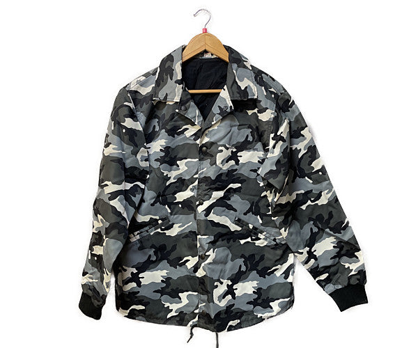 UNIFORM EXPERIMENT ユニフォームエクスペリメント ステンカラージャケット 1 中古  迷彩 カモフラージュ グレー Sサイズ メンズ アウター