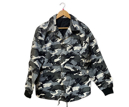 UNIFORM EXPERIMENT ユニフォームエクスペリメント ステンカラージャケット 1 中古  迷彩 カモフラージュ グレー Sサイズ メンズ アウター