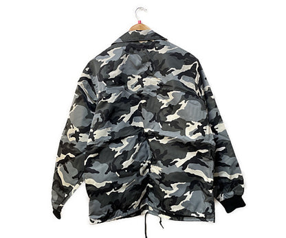 UNIFORM EXPERIMENT ユニフォームエクスペリメント ステンカラージャケット 1 中古  迷彩 カモフラージュ グレー Sサイズ メンズ アウター