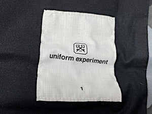 UNIFORM EXPERIMENT ユニフォームエクスペリメント ステンカラージャケット 1 中古  迷彩 カモフラージュ グレー Sサイズ メンズ アウター